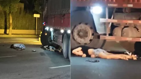 大货车碾压鬼火少年