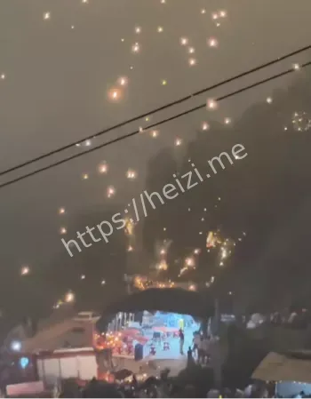 烟花与无人机编队表演