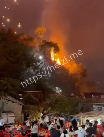 火星坠落引发山火