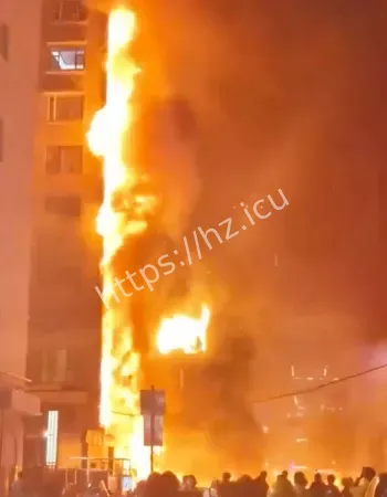 亲贤北街高层突发大火